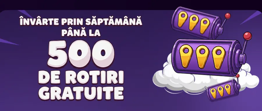 Până la 500 de rotiri gratuite prin săptămână la Maxwin